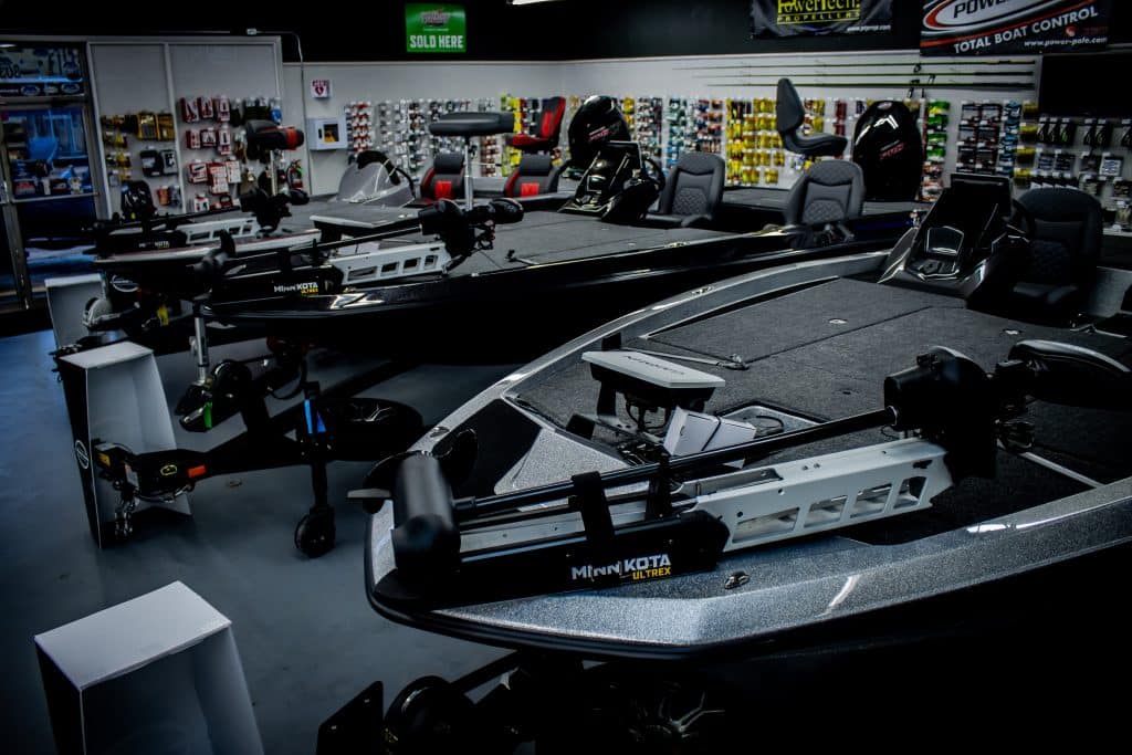 The interior of the store D'Arbonne Marine in Farmerville, LA.